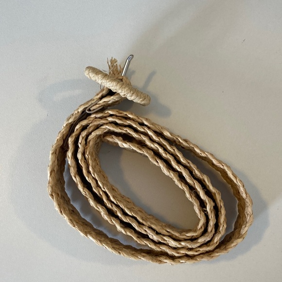 J.‎ Crew Woven straw belt M-L Natural - Picture 4 of 8